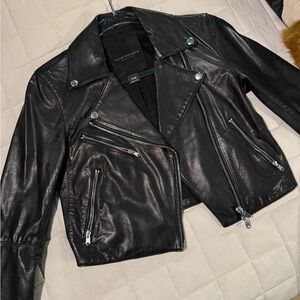 Club Monaco Black Leather Jacket